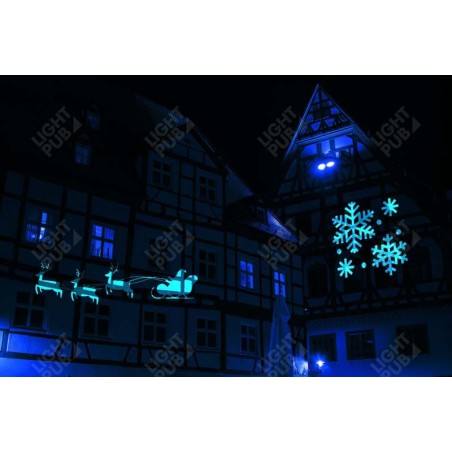 Décoration lumineuse LED façade bâtiment Noël