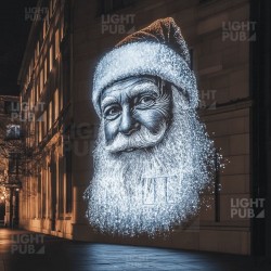 Illumination de Noël éco responsable par projection